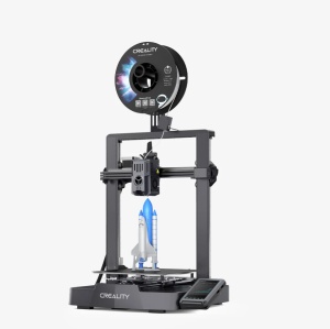 Imprimanta 3D Creality ENDER-3 V3 KE, Precizie +/-0.1mm, Diametru filament: 1.75mm, tip filament compatibil:PLA, PETG, ABS, TPU(95A), ASA, temperatura duza:300 C, duza: :0.4mm, Format: STL/OBJ/AMF,Viteza printare max: 500mm/s, Display 4.3" Touchscreen