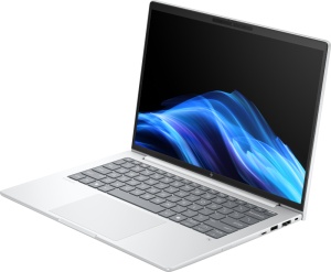 Laptop HP EliteBook 8 G1i cu procesor Intel Core Ultra 7 255U 12-core (1.7GHz up to 5.2GHz, 12MB, 12 TOPS), 14.0 inch WUXGA, 32GB DDR5, SSD 1TB PCIe NVMe, Intel Graphics, Windows 11 Pro 64bit, Glacier Silver, 3yw Offsite - Img 3
