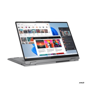 Laptop Lenovo IdeaPad 5 2-in-1 16AHP9, 16" WUXGA (1920x1200) IPS 300nits Glossy, 45% NTSC, 60Hz, TÜV Low Blue Light, Glass, Touch, AMD Ryzen™ 7 8845HS (8C / 16T, 3.8 / 5.1GHz, 8MB L2 / 16MB L3), video Integrated AMD Radeon™ 780M Graphics, RAM 16GB - Img 6