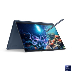 Laptop Lenovo Yoga 9 2-in-1 14ILL10, 14" 2.8K WQXGA+ (2880x1800) OLED 1100nits (peak) / 500nits (typical) Glossy / Anti-fingerprint, 100% DCI- P3, 120Hz, Eyesafe®, Dolby Vision®, DisplayHDR™ True Black 1000, Glass, Touch, Intel® Core™ Ultra 7 258V, 8C