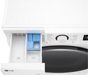 Masina de spalat rufe cu uscator LG F2DR508S1W, 8 kg Spalare, 5 kg Uscare, 1200 rpm, Motor Direct Drive, Clasa B, TurboWash, Alb - Img 3