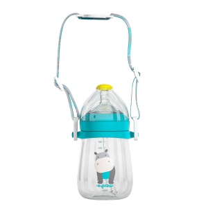 Pachet 3 in 1 cana 260 ml tritan cu 3 accesorii diferite pentru baut : tetina biberon, cioc , pai, blue, U-Grow - Img 6
