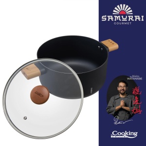SEMIOALA ALUMINIU + CAPAC 28X14 CM, 7.8 L, RIKITO WATANABE, SAMURAI GOURMET, COOKING BY HEINNER - Img 3