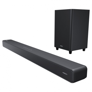 SOUNDBAR HORIZON HAV-S5950W / System 2.1 / Max Audio Power 160W (40W x2 + 80W) / Digital Optical / AUX (3.5mm) / HDMI-ARC (CEC) / BT 5.4 / USB Playback / DOT-Matrix Display / Remote + Button Keys / Impedance: 6Ω x2 + 4Ω / Signal to Noise Ratio (SNR): - Img 4