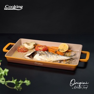 TAVA GRATAR ALUMINIU TURNAT 36 x 26.4 x 4 CM, NICOLAI TAND, ORIGINI, COOKING BY HEINNER - Img 5