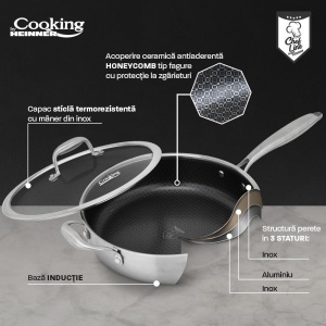 TIGAIE ADANCA+CAPAC, 24x6.5 CM, TITANIUM3, COOKING BY HEINER - Img 7