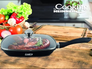 TIGAIE GRILL ALUMINIU + CAPAC 28 x 4.5 CM , DARK LINE, COOKING BY HEINNER - Img 5