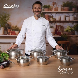 CASEROLA INOX+ CAPAC 16X9 CM, 1.8 L, NICOLAI TAND, ORIGINI, COOKING BY HEINNER - Img 6