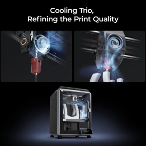 Imprimanta 3D Creality K1C, ( Printare carbon) Tehnologie FDM, viteza printare 600mm/s, Precizie 100 +/-0.1mm, Diametru filament: 1.75mm, tip filament compatibil: ABS, PLA, PETG, PET, TPU, PA, ABS, ASA, PC, PLA-CF, PA-CF, PET-CF, Transfer fisier: USB - Img 4