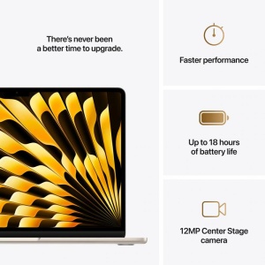 MacBook Air 13.6" Retina/Apple M4 (CPU 10-core, GPU 8-core, Neural Engine 16-core)/16GB/256GB - Starlight - US KB (2025) 30W USB C ( CTO from MW0Y3RO/A) - Img 5