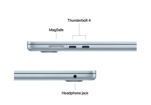 MacBook Air 15.3" Retina/Apple M4 (CPU 10- core, GPU 10- core, Neural Engine 16- core)/16GB/512GB - Sky Blue - INT KB (2025) - Img 3