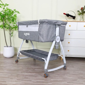 Patut 2 in 1 Co-Sleeper cu functie de leagan, U-Grow - Img 2