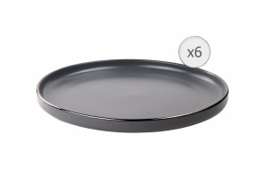 SET 6 FARFURII INTINSE, CERAMICA 27 CM, CALYPSO, ART OF DINING BY HEINNER