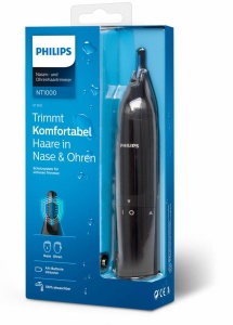Aparat de tuns pentru nas și urechi PHILIPS NT1650/16, 100% waterproof, Sistem de protectie dual, Inchidere prin rotatie, Baterie tip AA inclusa,, L x A x I (mm) 39x83x190 - Img 2
