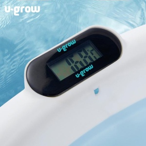 Cadita cu pernuta pentru bebelusi, termometru digital incorporat, pliabila, dop se scurgere, picioare anti-alunecare , blue, U-Grow - Img 6