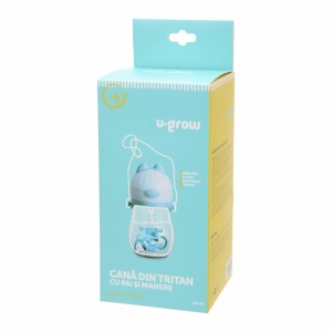 Cana cu pai si curea, tritan 330 ml, U-Grow - Img 5
