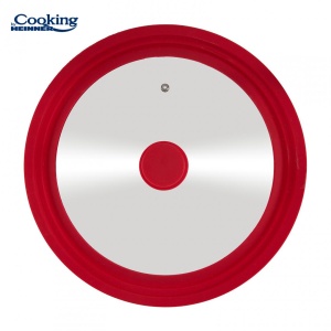 CAPAC STICLA CU MARGINE DIN SILICON AJUSTABILA PE 3 DIMENSIUNI 22/24/26 CM, COOKING BY HEINNER - Img 7