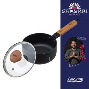 CASEROLA ALUMINIU + CAPAC 16X7.5CM, 1.4L, RIKITO WATANABE, SAMURAI GOURMET, COOKING BY HEINNER - Img 3
