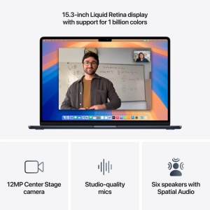 MacBook Air 15.3" Retina/Apple M4 (CPU 10- core, GPU 10- core, Neural Engine 16- core)/32GB/1TB - Midnight - INT KB (2025) (CTO from MC6L4RO/A ) - Img 7