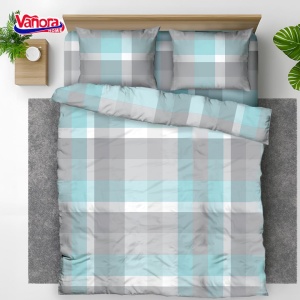 Set de pat king size bumbac,92gsm,Square