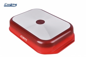 TAVA ALUMINIU CU ACOPERIRE CERAMICA 39.5x26 CM, RED LINE, COOKING BY HEINNER - Img 3