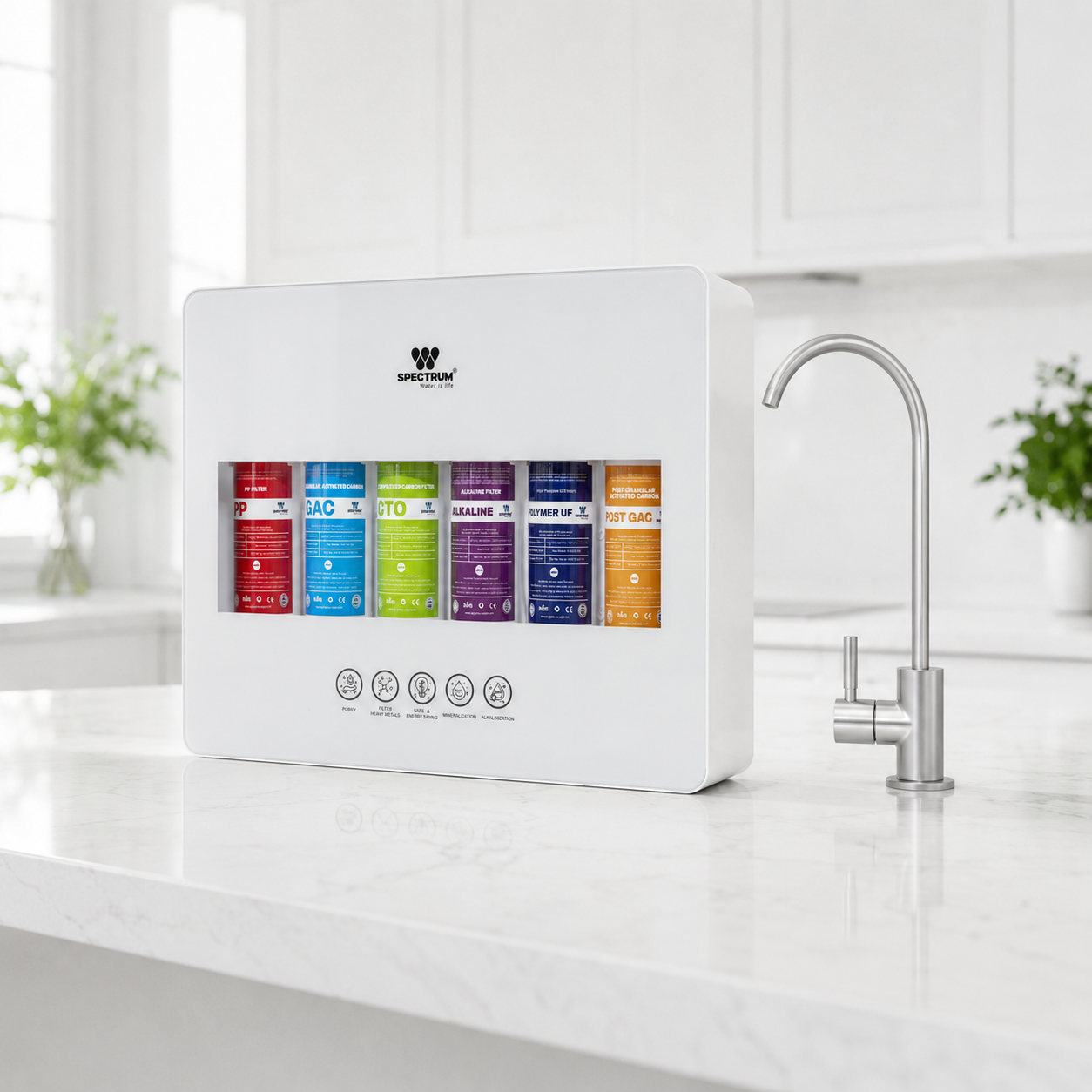 Sistem ultrafiltrare apă PROAQUA 6 – 6 stadii, 0,01 μm, fără rezervor, 2,5 l/min
