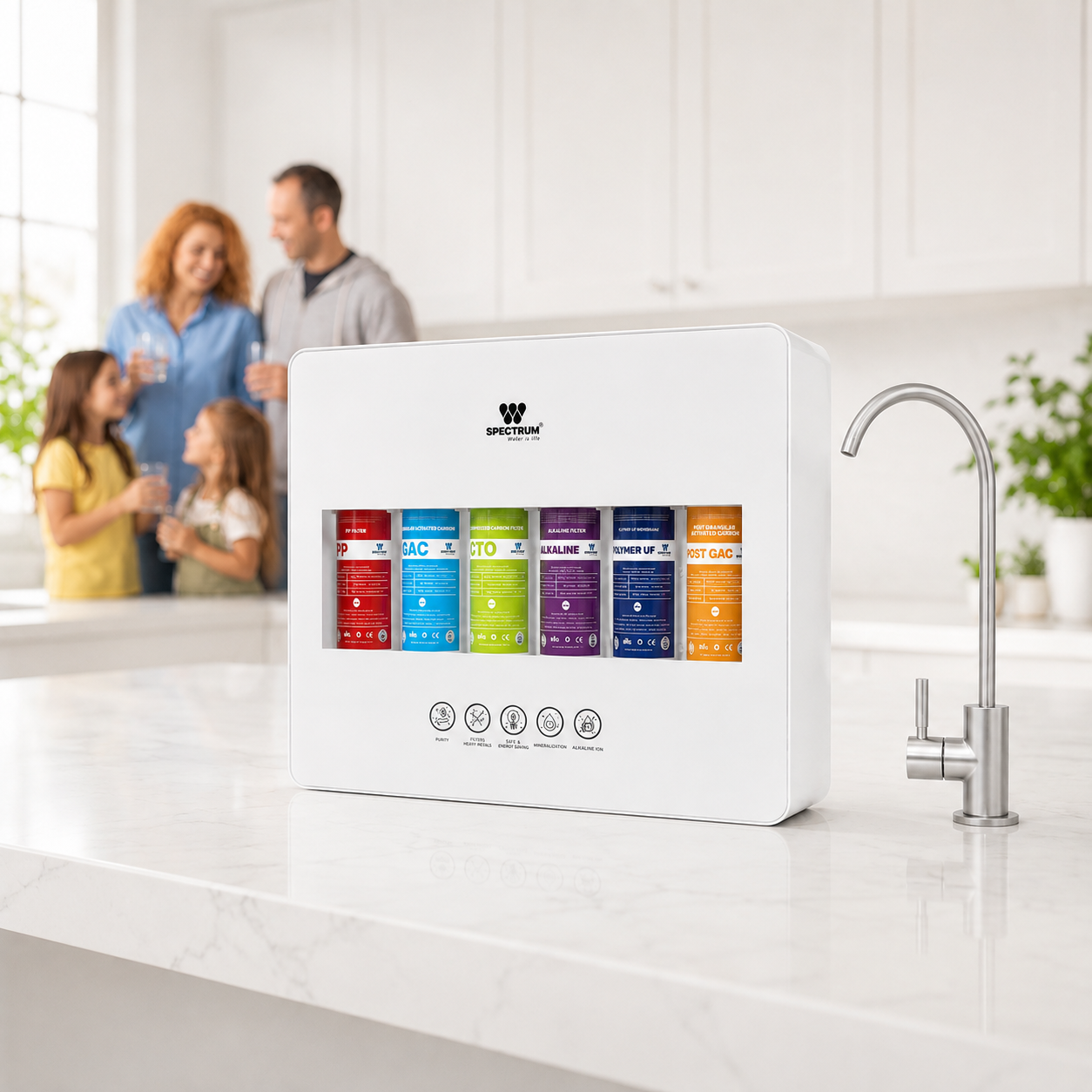 Sistem ultrafiltrare apă PROAQUA 6 – 6 stadii, 0,01 μm, fără rezervor, 2,5 l/min