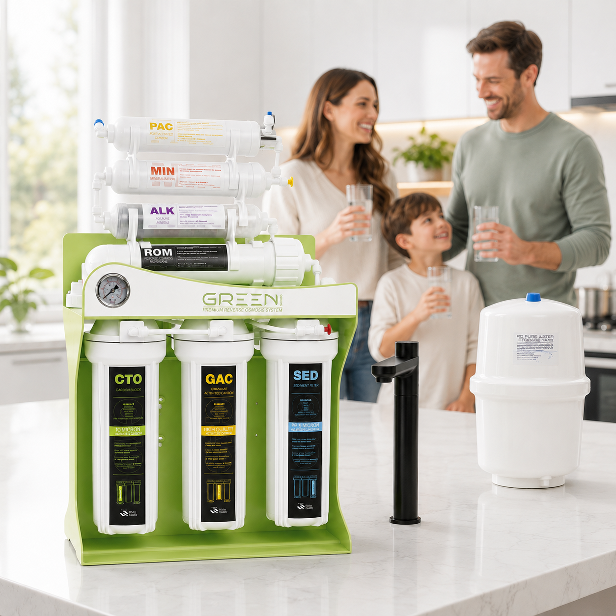 Sistem osmoză inversă GREEN Series – 7 stadii, 100 GPD
