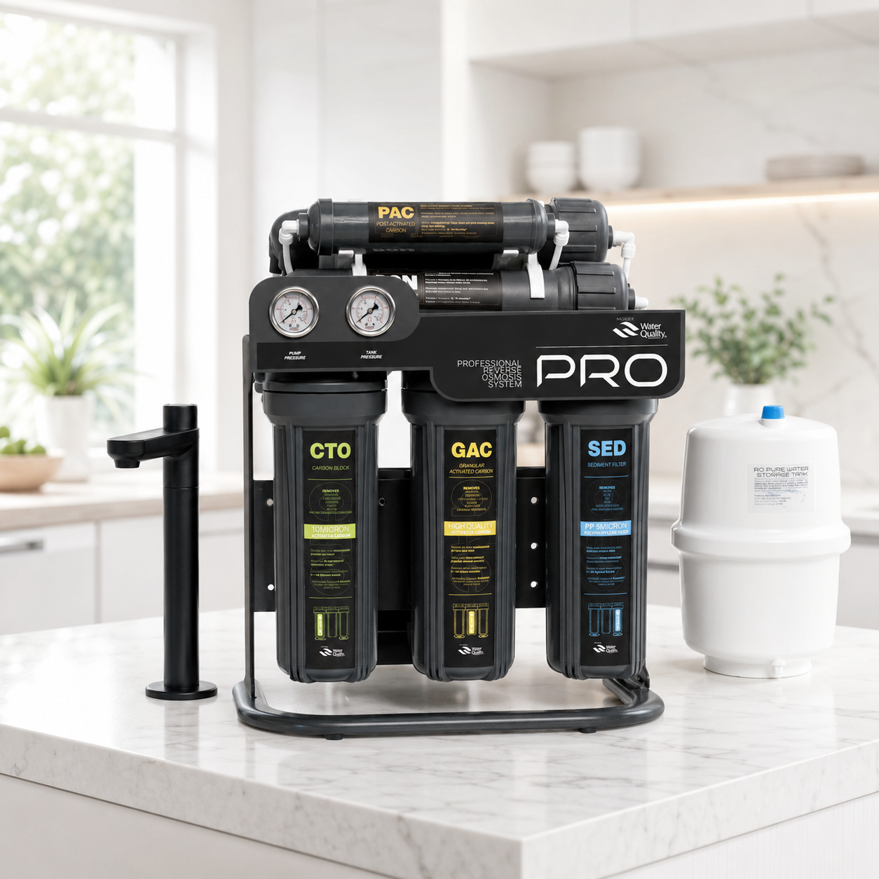 Sistem profesional de osmoză inversă PRO Series – 7 stadii, 300 GPD