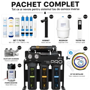 Sistem profesional de osmoză inversă PRO Series – 7 stadii, 300 GPD - Img 3