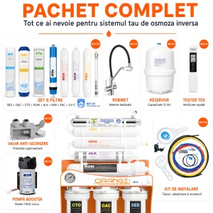 Sistem osmoză inversă ORANGE Series – 8 stadii, 100 GPD, UV-C - Img 3