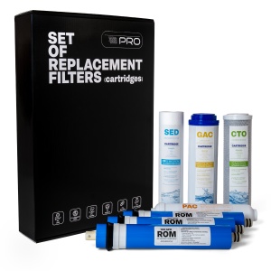 Set cartușe PRO Series – 7 filtre, cu 3 membrane 100 GPD