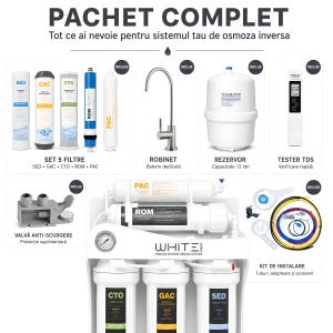 Sistem osmoză inversă WHITE Series – 5 stadii, 75 GPD - Img 3