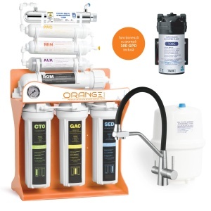 Sistem osmoză inversă ORANGE Series – 8 stadii, 100 GPD, UV-C