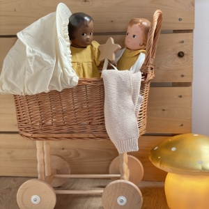 Carucior din nuiele pentru papusi, Egmont Toys - Img 2