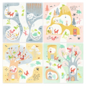 Joc creativ cu stampile Animale din padure, Djeco - Img 2