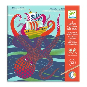 Joc creativ de razuit Fauna marina, Djeco - Img 1