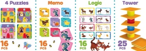Joc de logica 4 in 1 - Animalute jucause - Img 2