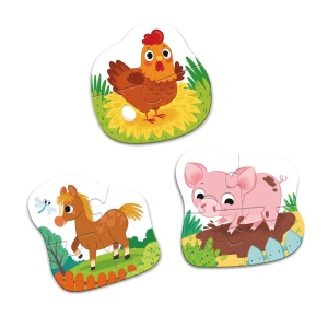 Puzzle 3 in 1 - O zi la ferma (2,3,4 piese) - Img 2