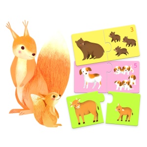 Puzzle duo asociere mama-pui, Djeco - Img 3
