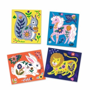 Set creativ cu margele Animale si flori, Djeco - Img 3