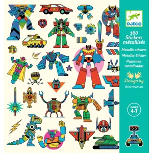 Abtibilduri metalice Roboti, Djeco - Img 1