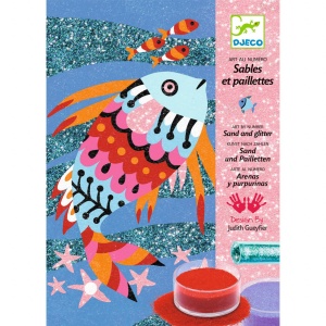 Atelier creativ cu nisip colorat Pesti stralucitori, Djeco - Img 2