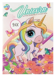 Carte de colorat cu abtibilduri - Magia unicornului
