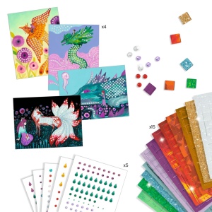 Joc creativ mozaic Creaturi mitice, Djeco - Img 2