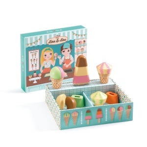 Joc de rol din lemn Gelateria Lina & Lino, Djeco - Img 2