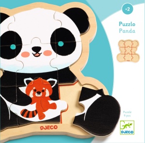 Puzzle din lemn Ursuletul Panda, Djeco - Img 3