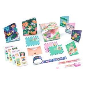 Set de papetarie Marie cu design tropical, Djeco - Img 4