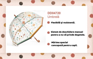 Umbrela pentru adulti Flori colorate, Djeco - Img 2
