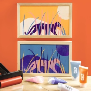 Atelier creativ 47 pentru adulti Imprimare pe gel, Djeco - Img 3
